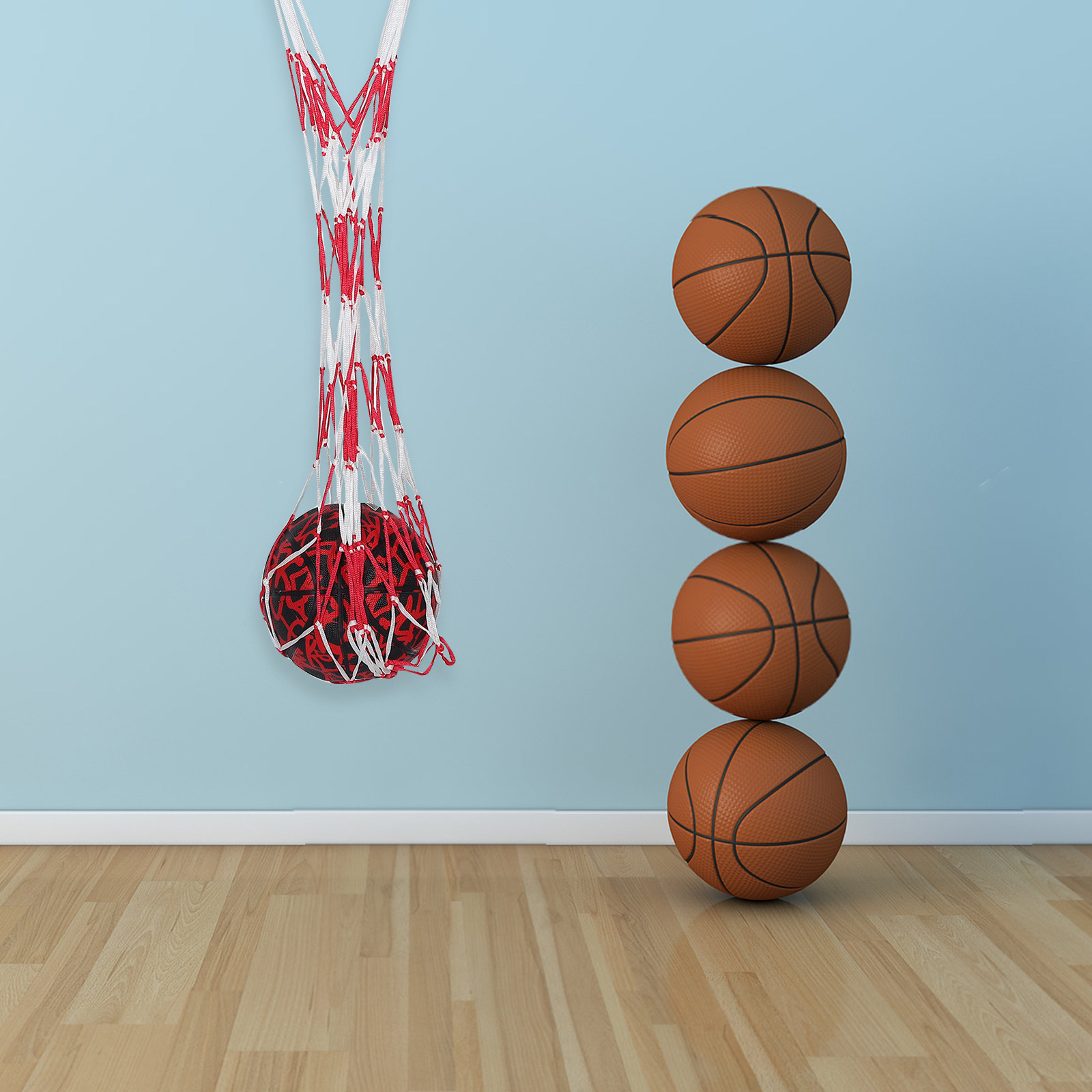 Gym Ball - Portable Mesh Sports Ball Bag Basketball