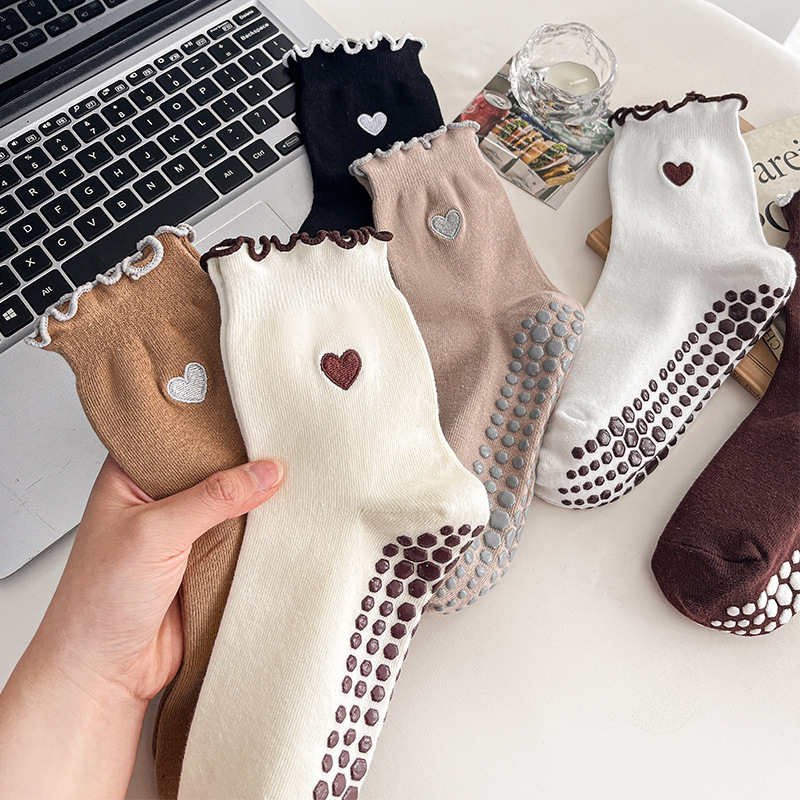 Yoga Socks Women Cotton Heart  - Yoga Mat ulasan dan harga
