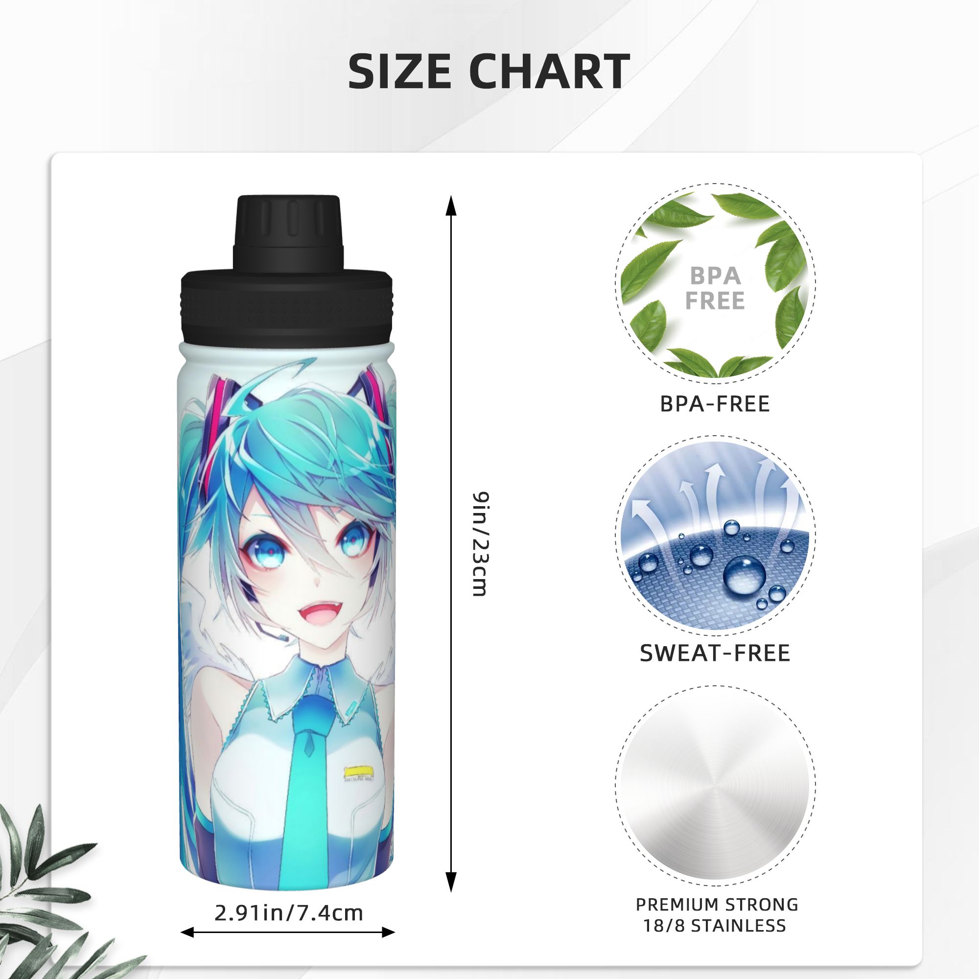 Anime Hatsunes Mikus 18OZ Spor - Sports Water Bottle Insulated ulasan dan harga