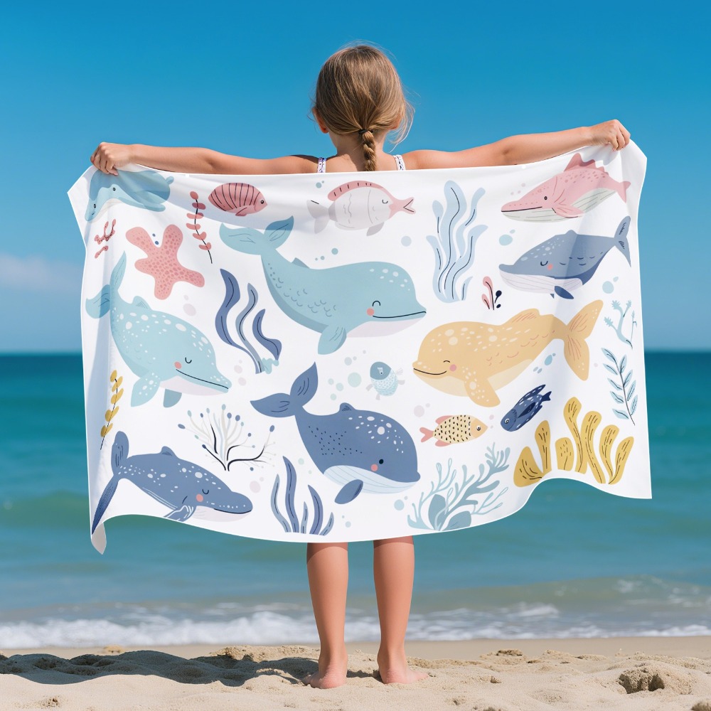 Cartoon Pattern Beach Towel Ki - Yoga Mat ulasan dan harga
