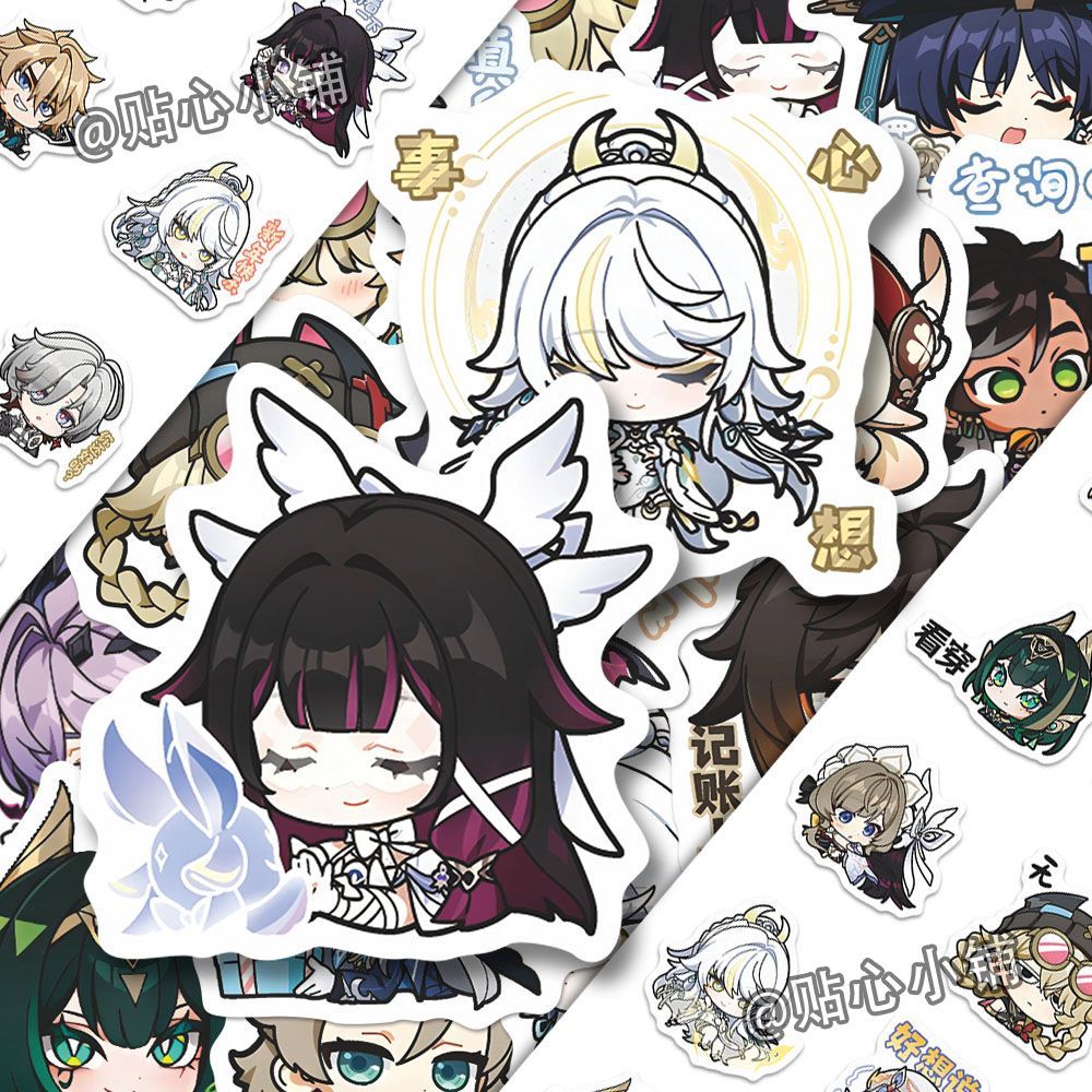 64PCS Genshin Impact Moon Maid - Skateboard ulasan dan harga